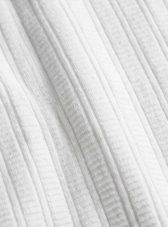 Benton - Ribbed Short Sleeve Polo Shirt | White/Navy